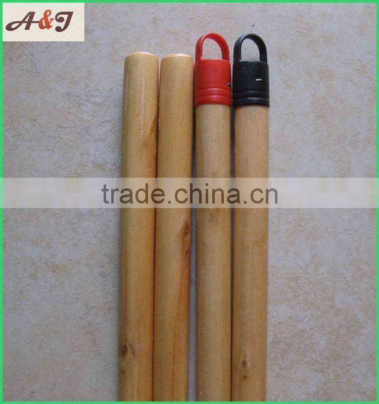 varnished wooden handle for brooms