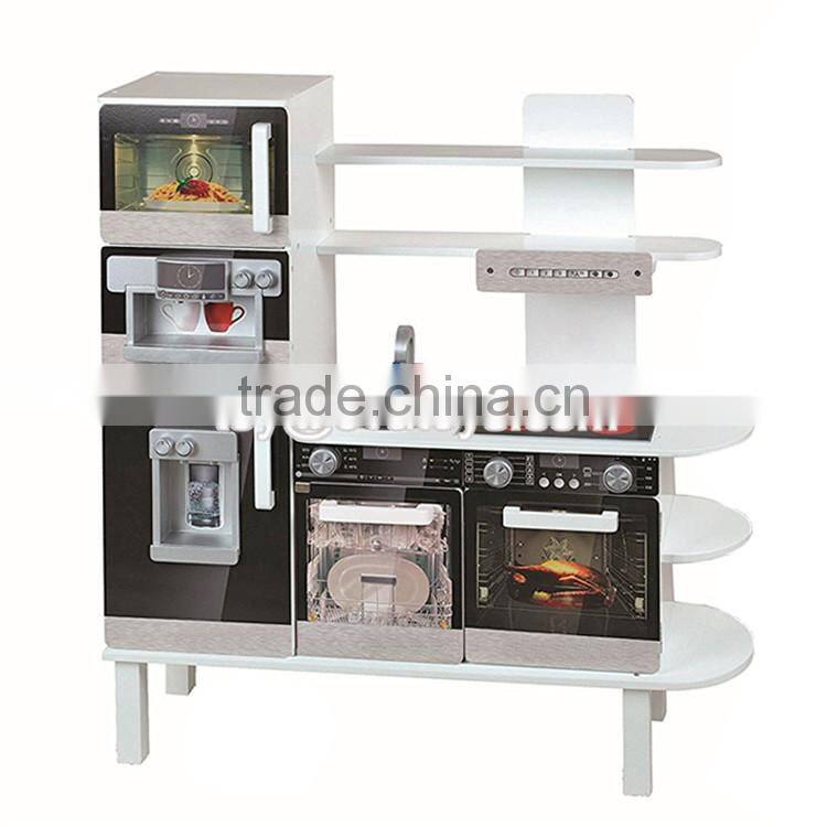 New design children pretend play kitchen wooden kids cooking toys W10C283