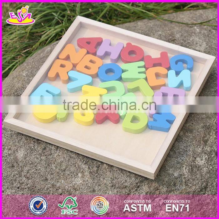 2017 New design toddlers educational wooden abc learning W14B072