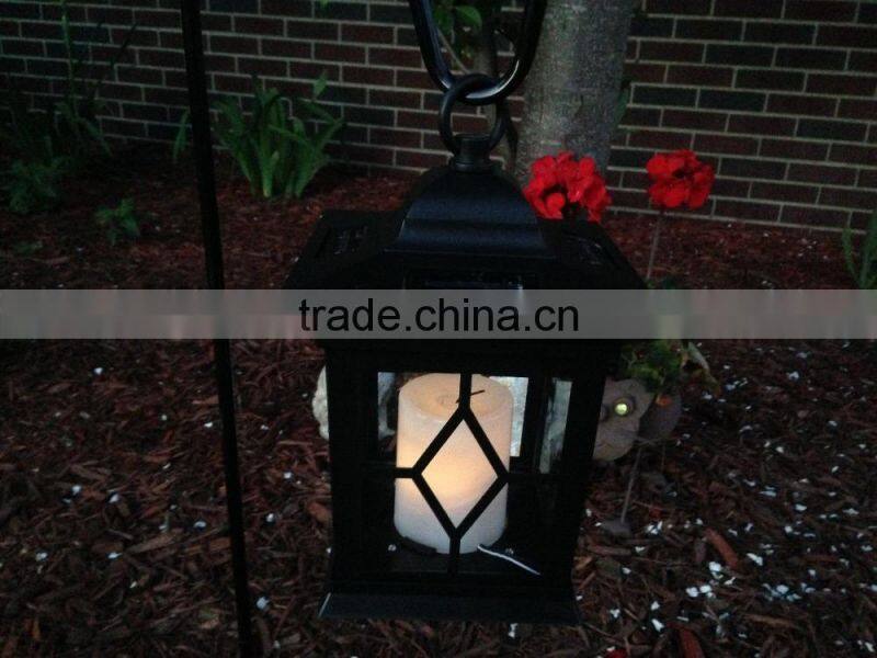 Solar Powered Hanging Lanterns with Shepherd Hooks