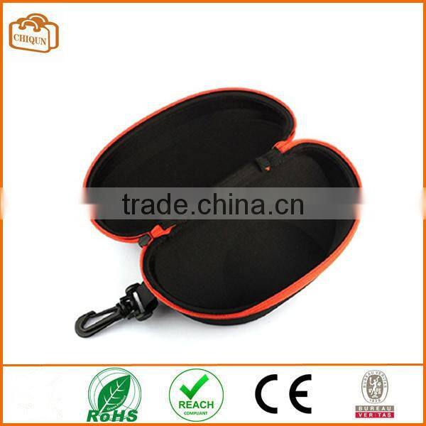 Fashion Portable Carabiner Eye Glasses Sunglasses Hard Case Protector Box (Orange)