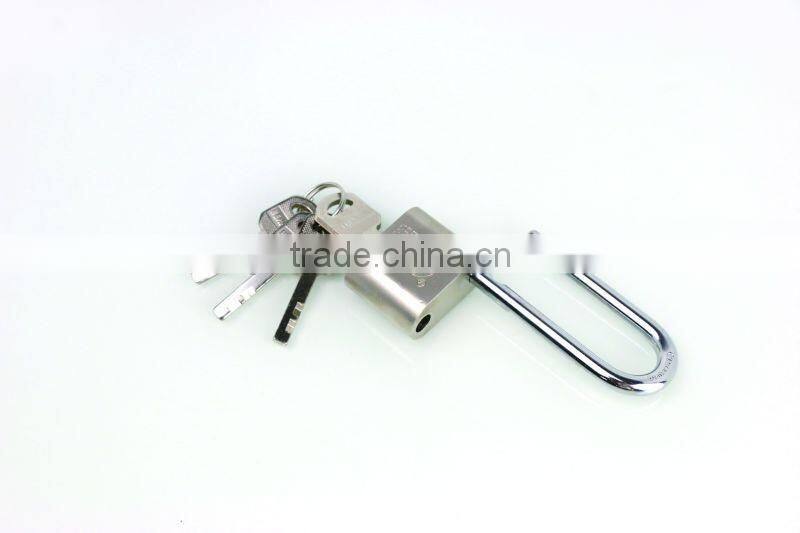 Long shakle nickel plated cast iron padlock, 30mm small lock