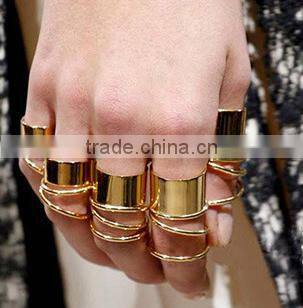2015 New fashion jewelry gold finger ring set midi ring set