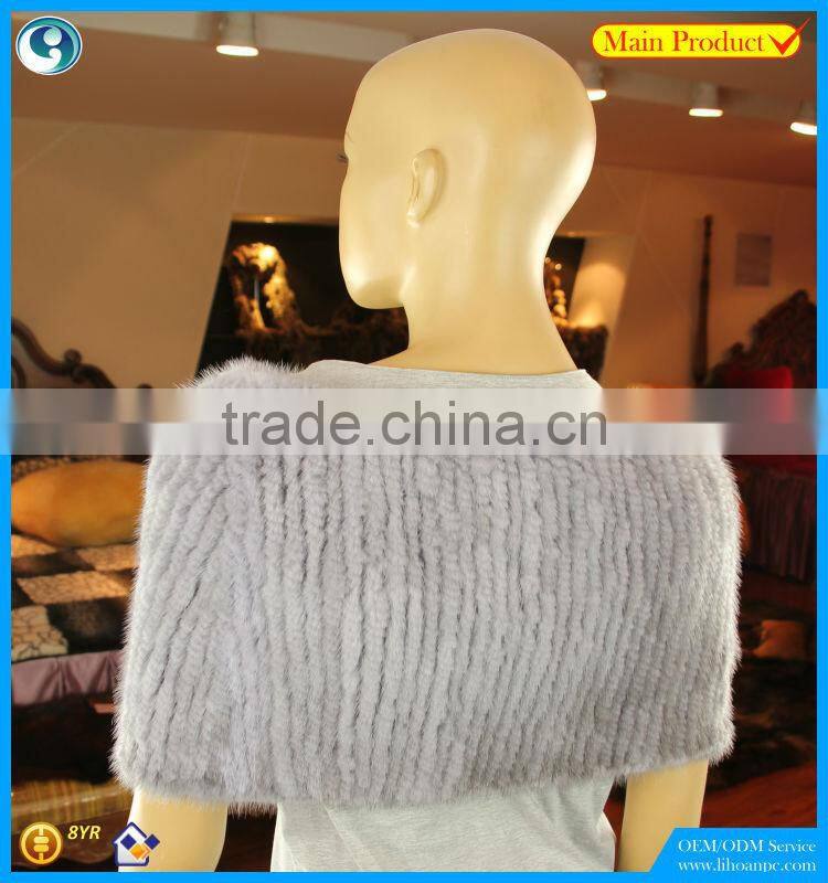 High Quality Knitted Mink Scarf