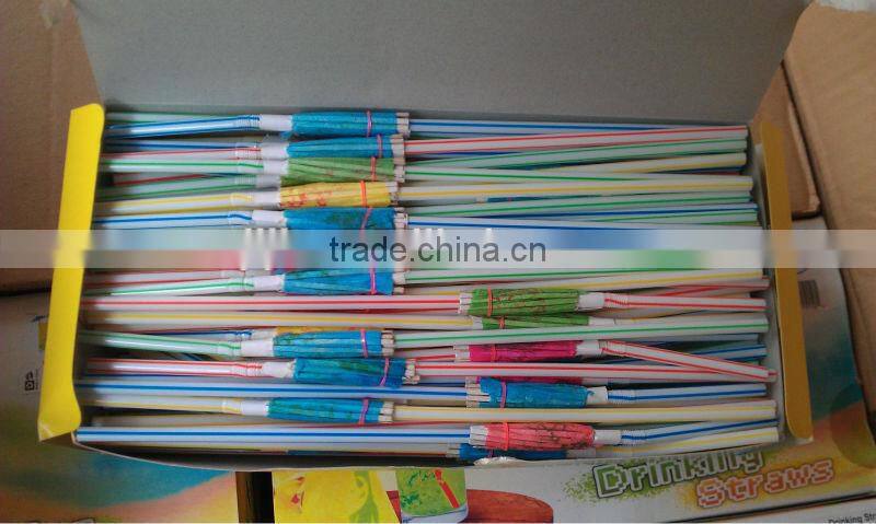 Hot sell Umbrella drinking straws 50pcs /box