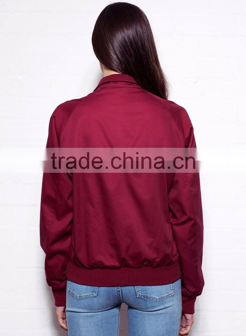 women winter harrington jacket model red jacket women wholesale China