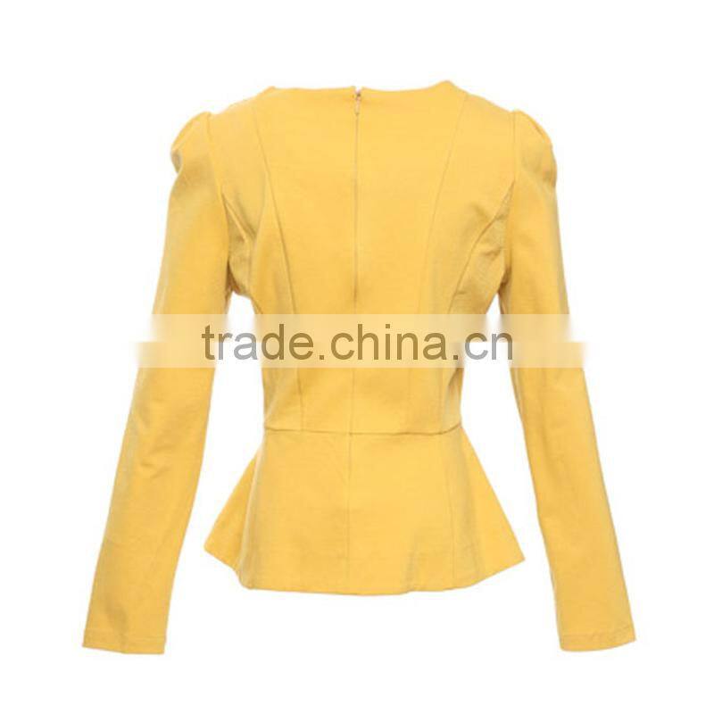 New designs fashion polyester and cotton ruffle bottom long sleeves lace collar and embroidery custom camo jacket fashion