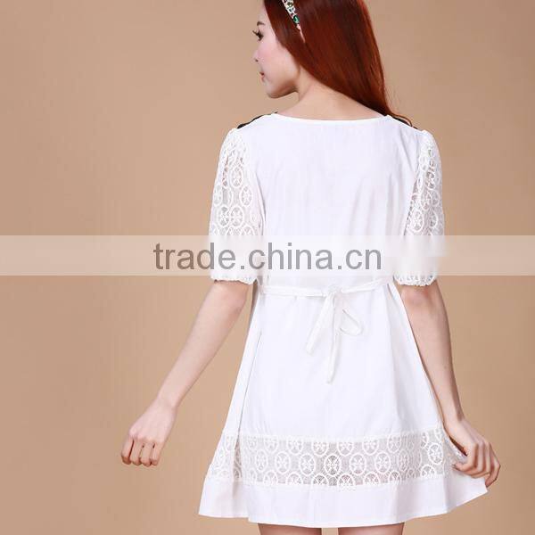 2014 new arrival Maternity summer dress pregnant dress LACE dress