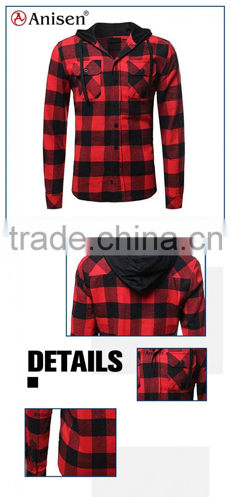 Chinese oem factory bulk fleece men plaids jacket plaids outwear