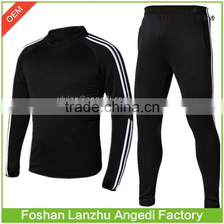 Mens soccer uniform set Adult sportswear suit quick dry football club winter long training uniform