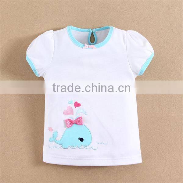Fashion 2015 Newest Summer Woven Design Cotton Baby Top for Girls from 12Months to 6 Years