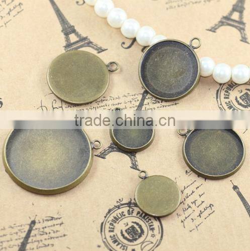 Fancy Silver Rectangle Frame gemstone setting rectangle bezel charm