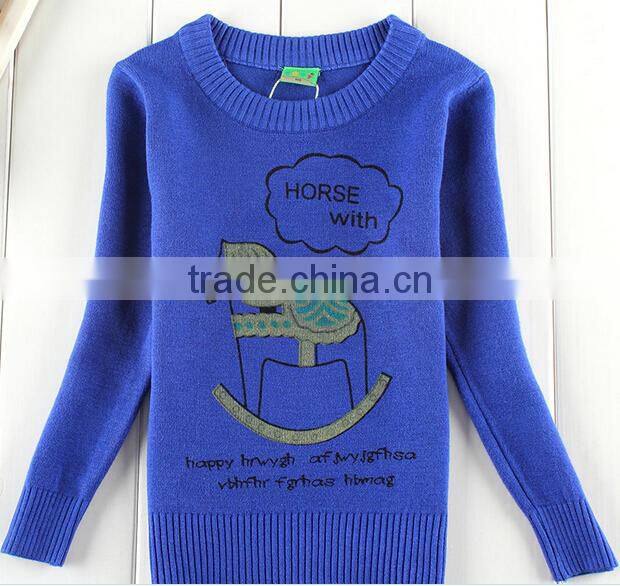 latest lovely animal letter printed crewneck sweater for girls