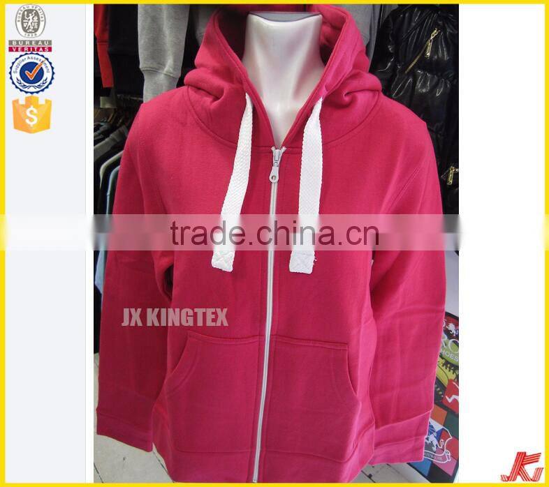 Contrast wholesale color OEM service men's zipper-up hoodies with your own logo