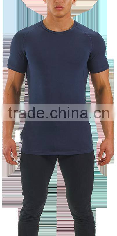 high quality cotton elastane fabric pro-fit t shirt slim fit gym wear fitness t shirts