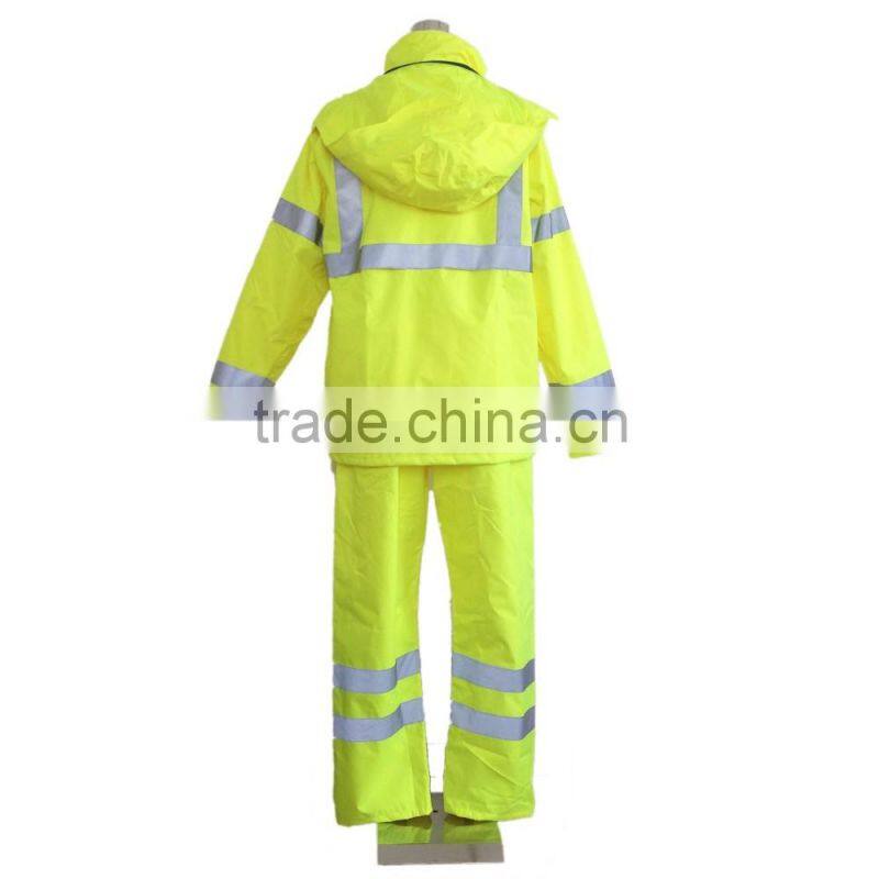 New Design Custom High Visibility Outdoor Adult Waterproof Polyester Rainwear Rain Coat