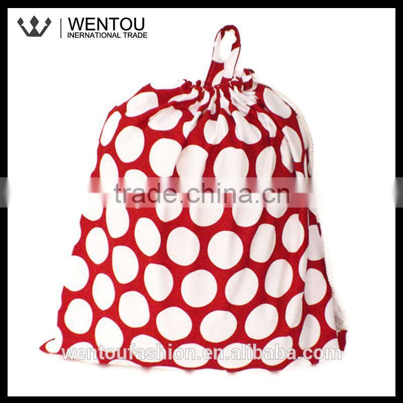 China Alibaba Chevron Polka Dot Cotton Laundry Bag For College