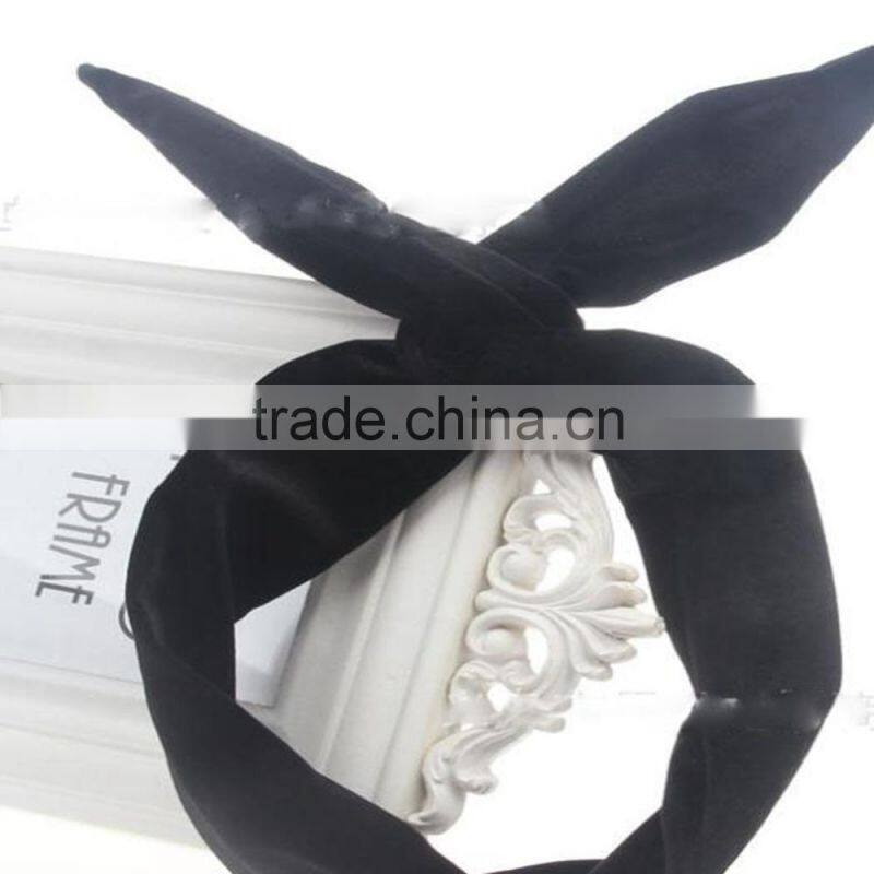 Fashion Women Velvet Headbands Rabbit Ears