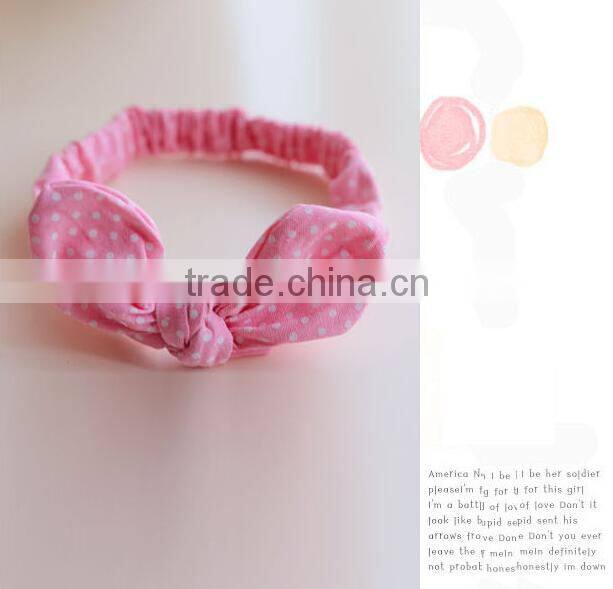printed bow tie cotton fabric baby headband