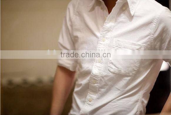 Latest fashion custom pure color washing oxford mens dress shirts