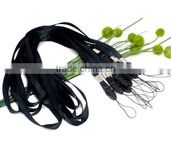 Custom 10 Black Neck Strap Lanyard With Pvc Card Holder