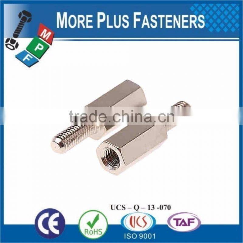 Made in Taiwan Brass Plated Stainless Steel Zinc Finish Standoff Nut