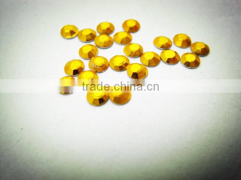 Octagon for hot fix motif China quality Aluminum Gold 3mm Rhinestud Hot Fix Octagon