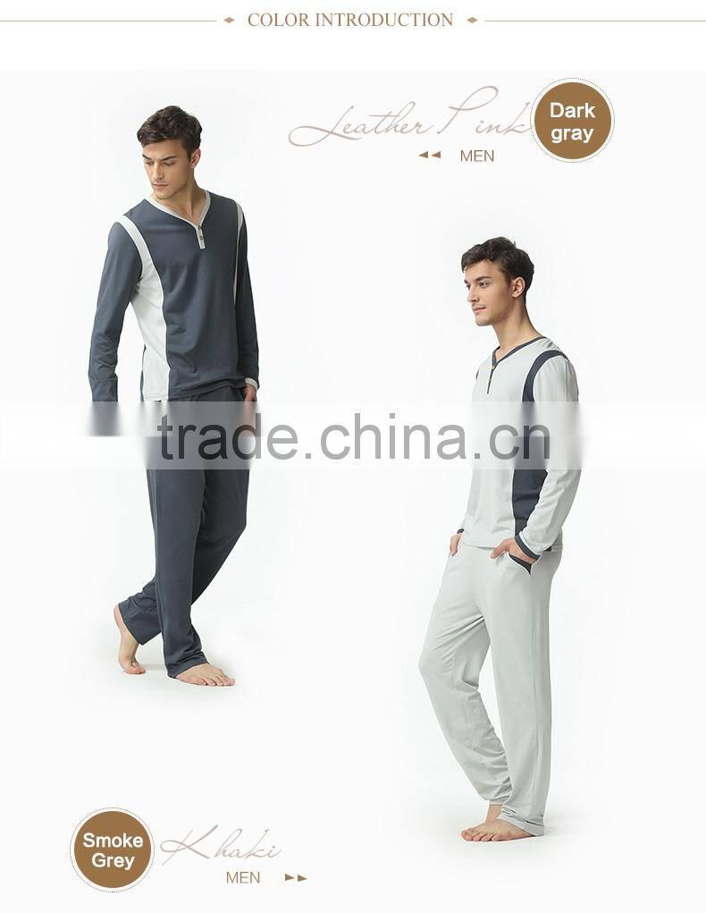 China Supplier Quality Qianxiu Long Sleeve Casual Men Night Wear For Wholesale