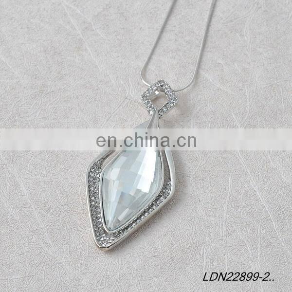 Crystal Drop Pendant Necklace