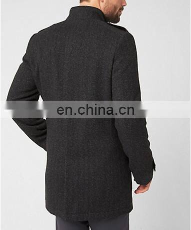Double-breasted wool coat