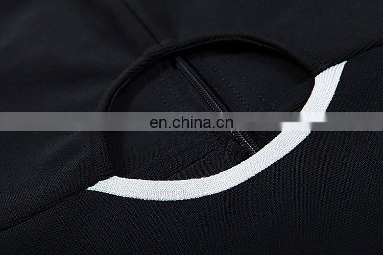 Amigo 2017 christmas tube party dresses Black and white hollow out vent Barelegged Mermaid bandage dress for women