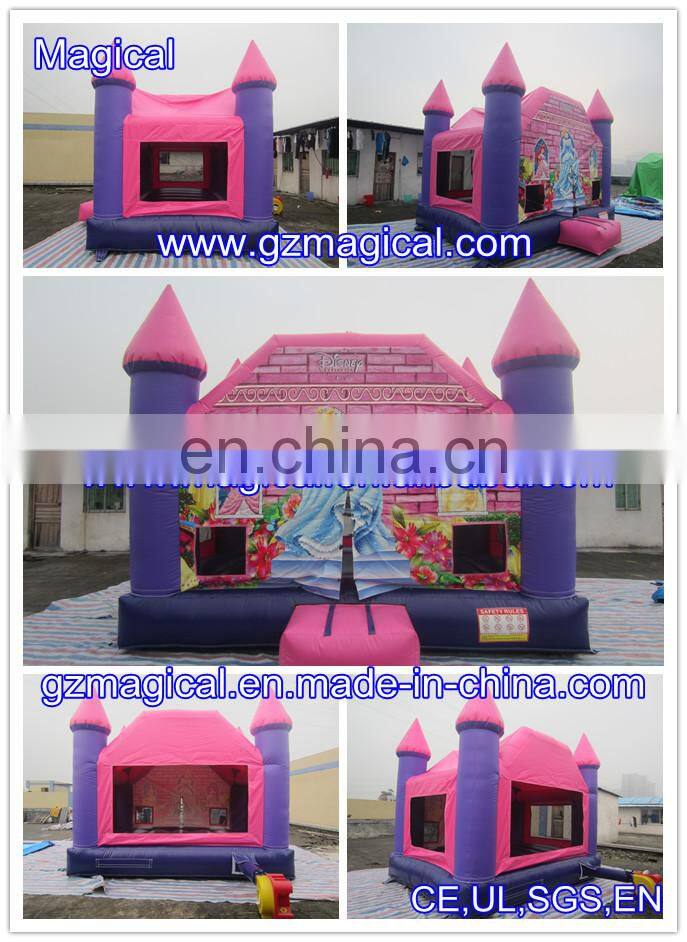 kids jumping enchanted castle inflatable bounce house