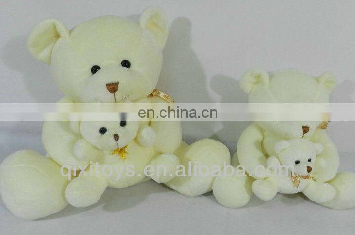 short plush mother and son dog