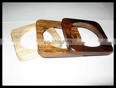 Vintage Design Wood Brass Inlay Bangles Set