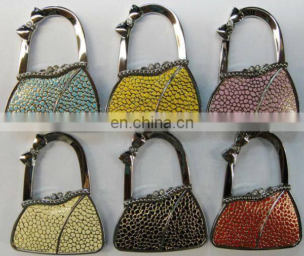 Promotional bag accessory with handbag shape foldable bag hanger