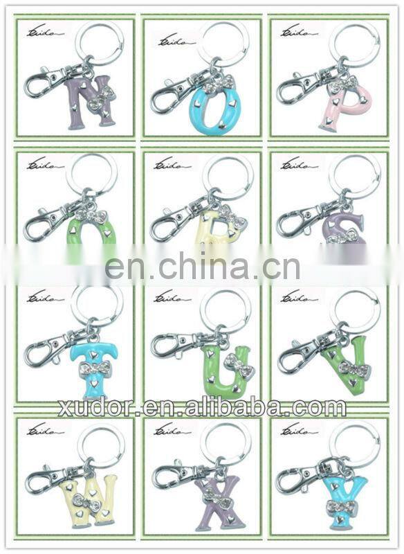 ALLOY CUSTOM METAL LETTER KEY RINGS