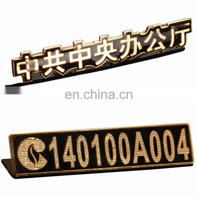 Custom Metal staff name badge international employee name badge