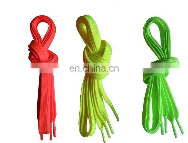 fashion cheap polyester shoelace with logo printing