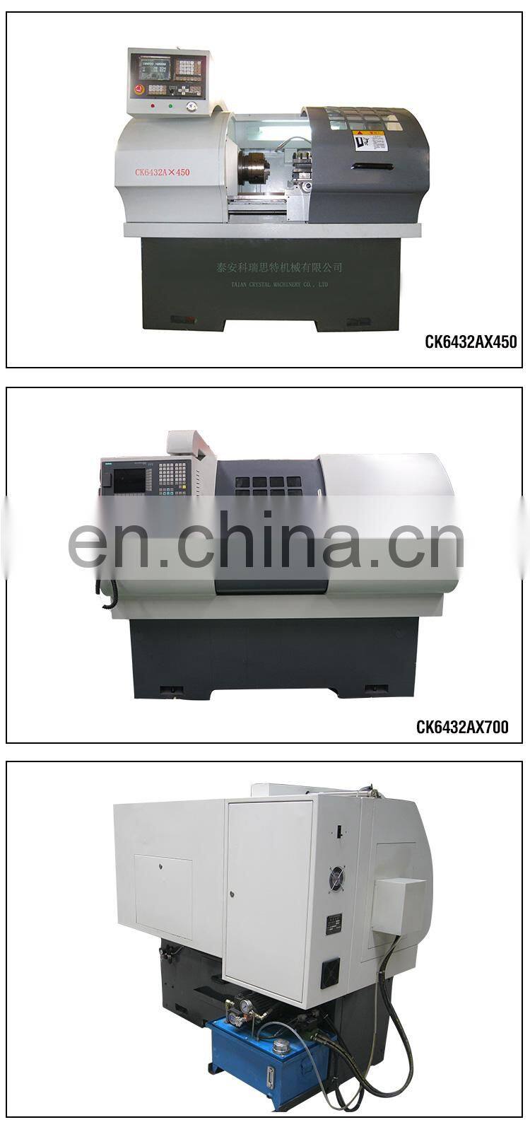 Cheap cnc lathe machine CK6432A with 4 station tool holder