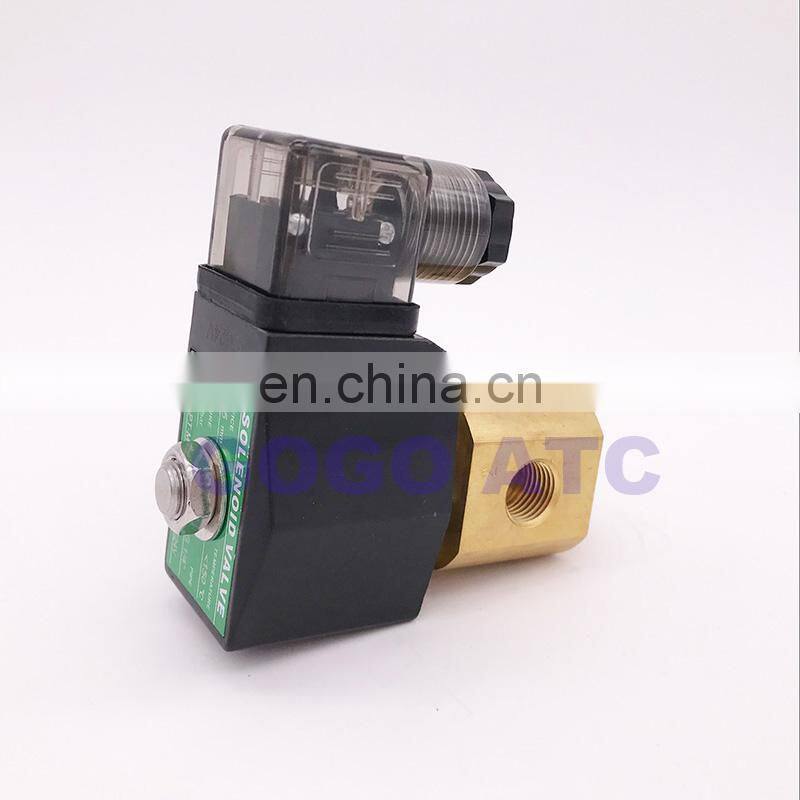 D16011 Normal open/close direct acting brass gas valve 0 pressure start 1/8" 1/4" BSP 1.5mm/2.5mm/4mm NBR 3/2 way solenoid valve