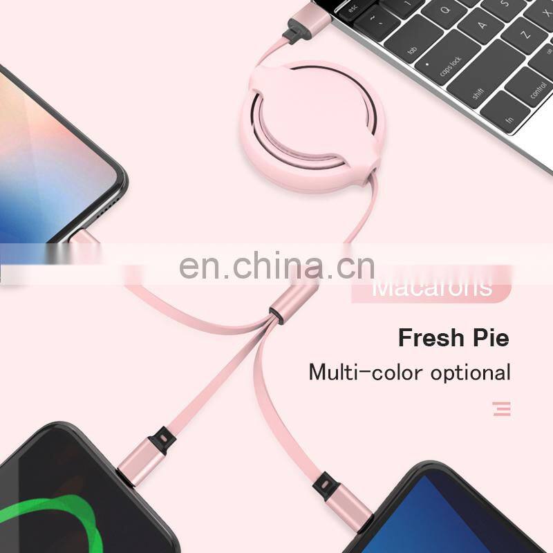 3 In 1 Usb Cable Micro Usb Fast Charging Nylon 1M 2A 2020 New Product Cable Original Factory Wholesale Data line cable