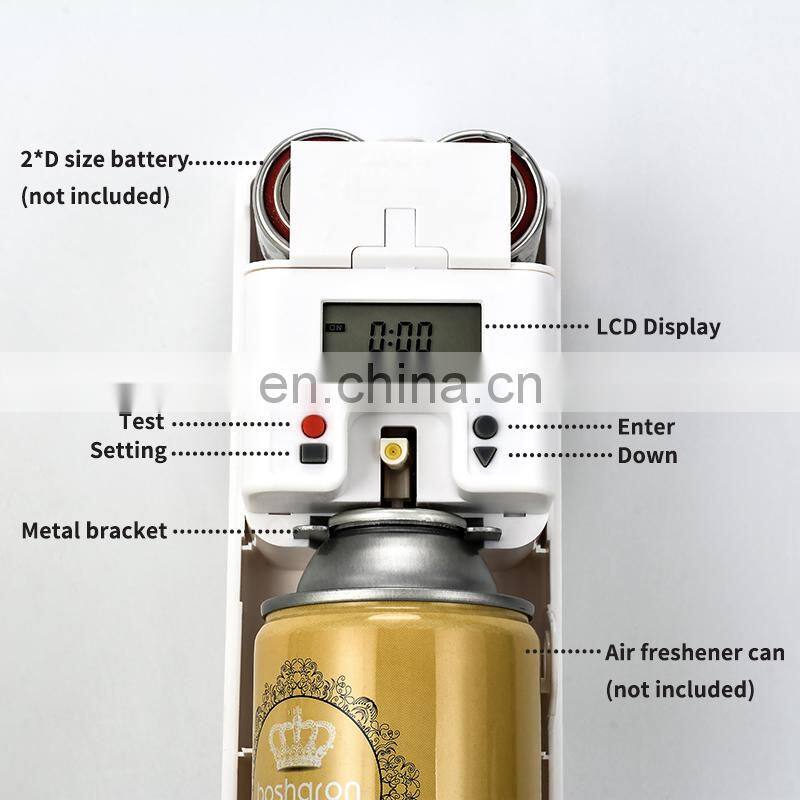 Wall Mountable LCD Display Automatic Air Freshener Aerosol Dispenser