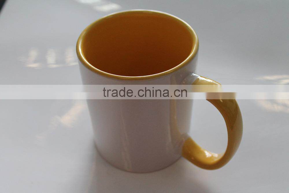 Manufacturer Wholesale Sublimation 11oz Top Grade Inner Colourful Handle