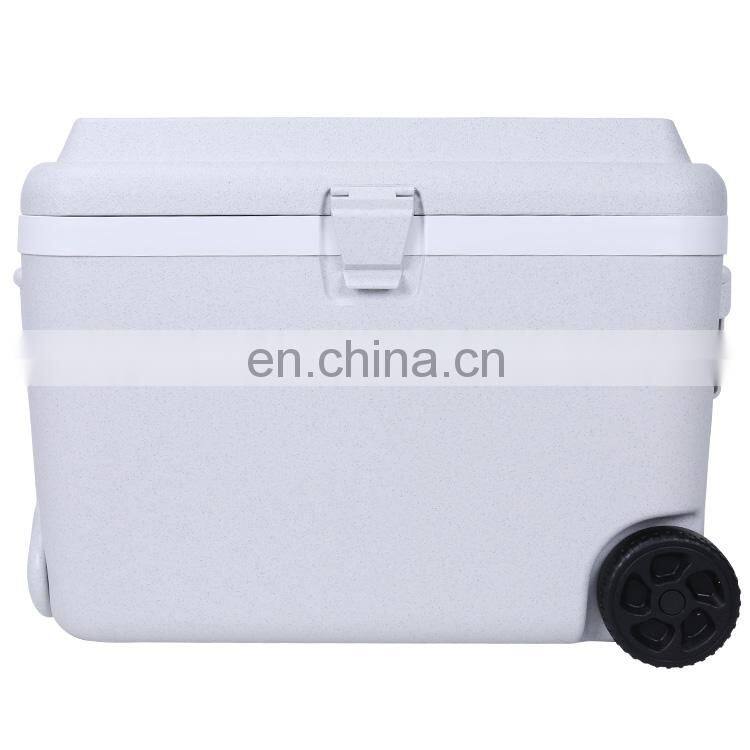 50L Heavy Duty Wheels Large Water Plug Portable Outdoor Ice Chest Cooler Box