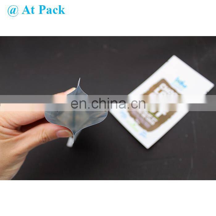 Customized printed sachet heat seal bags with tear notch for food