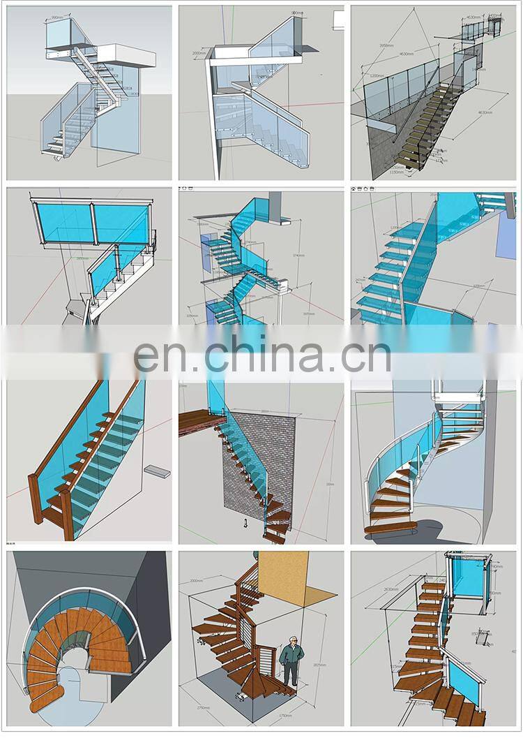 Invisible Wall Side Stringer Stairs Indoor Wood Staircase Design Diy Floating Stairs