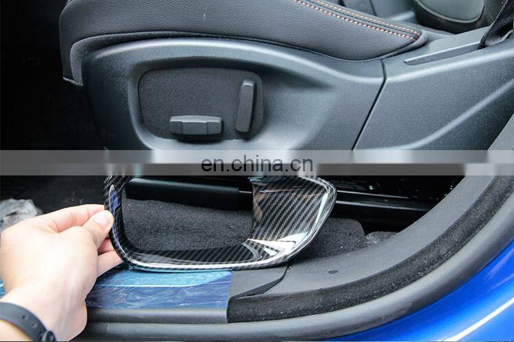 2Pcs Carbon Fiber Style Seat Adjustment Frame Decoration Cover Trim For Jaguar XF XE F-Pace X761 Car Accessories