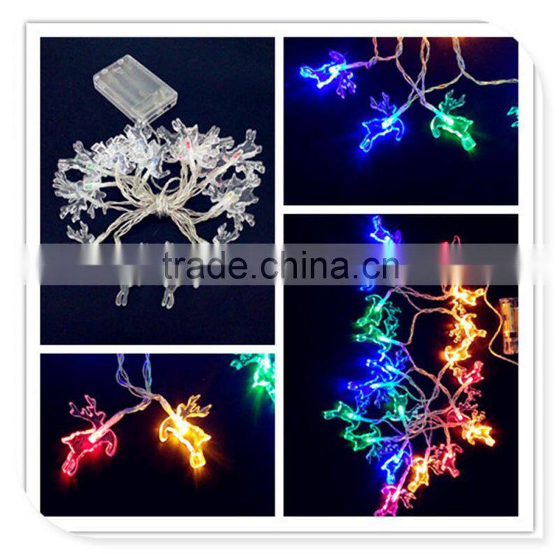 20L red , yellow & blue , green colors christmas battery light with deer led covers
