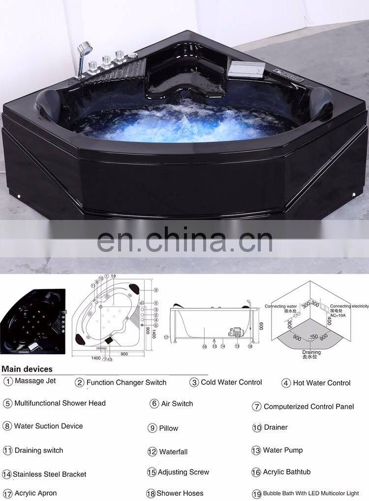 mixing tub small black acrylic bathtub