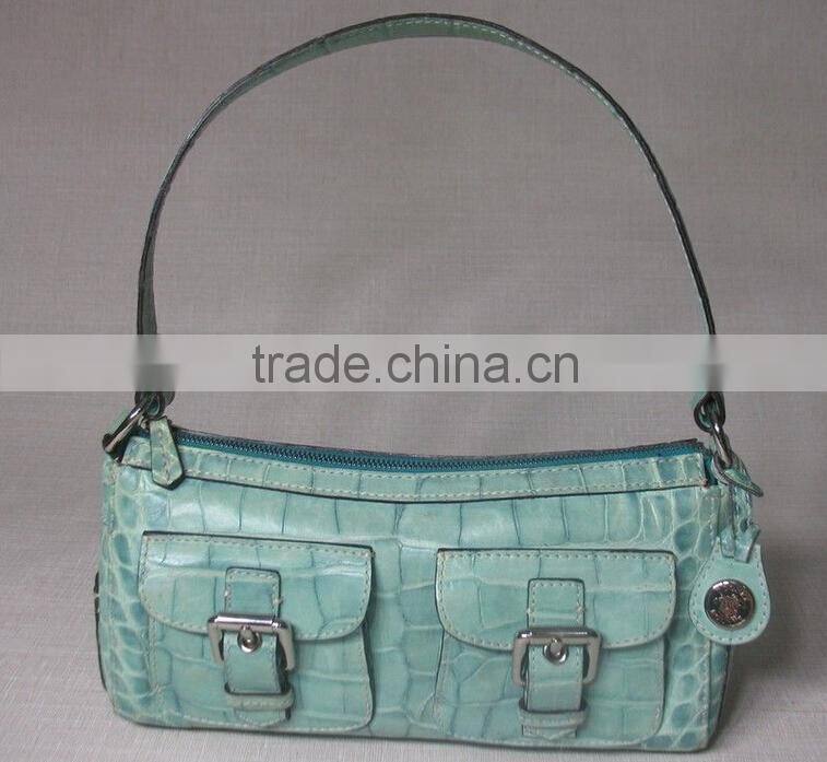 Smooth leather pocket fancy handbag